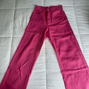 Shein pink straight leg jeans